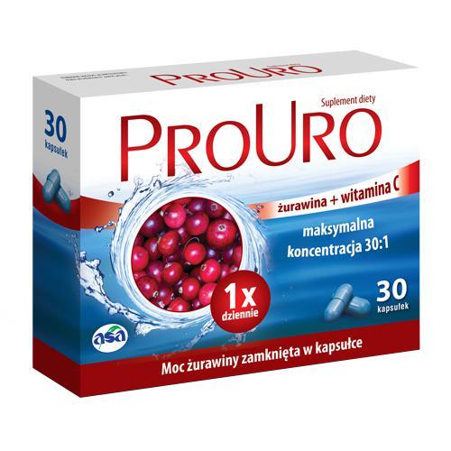 Miniaturka artykułu - PROURO, 30kaps. - żurawina i witamina C dla zdrowia dr&oacute;g moczowych USZKODZONE OPAKOWANIE TEKTUROWE