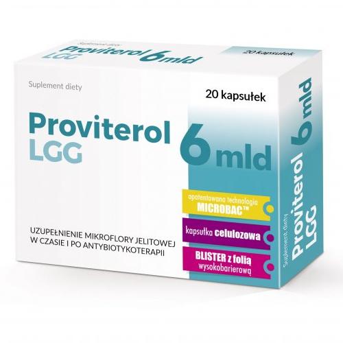 Miniaturka artykułu - Proviterol LGG 6 mld, 20 kaps.