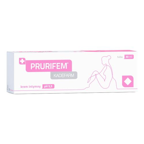 Miniaturka artykułu - Prurifem Kadefarm Nawilżająco-kojący krem intymny, 30 ml