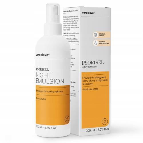 Miniaturka artykułu - PSORISEL Emulsja do pielęgnacji sk&oacute;ry głowy u os&oacute;b z objawami łuszczycy na noc, 200ml