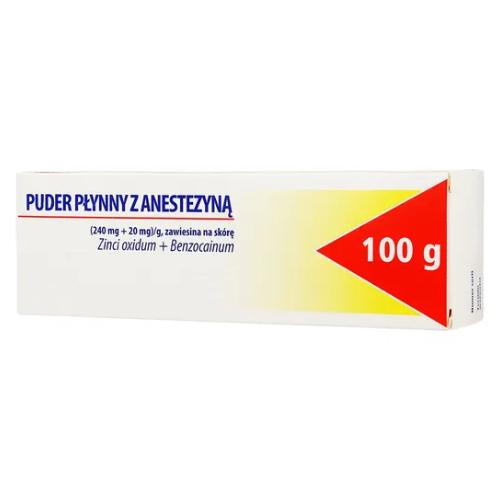 Miniaturka artykułu - Puder płynny z anestezyną o działaniu przeciwświądowym na sk&oacute;rę, 100g