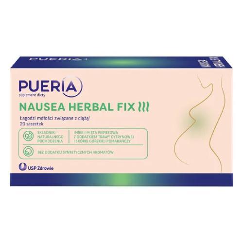 Miniaturka artykułu - Pueria Nausea Herbal Fix, 20 saszetek KR&Oacute;TKA DATA 31.08.2026