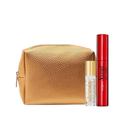Miniaturka artykułu - PUPA Vamp! Zestaw prezentowy: Mascara Vamp! Sexy Lashes 12ml + Lip Care Oil 9,5ml + Kosmetyczka USZKODZONE TEKTUROWE OPAKOWANIE