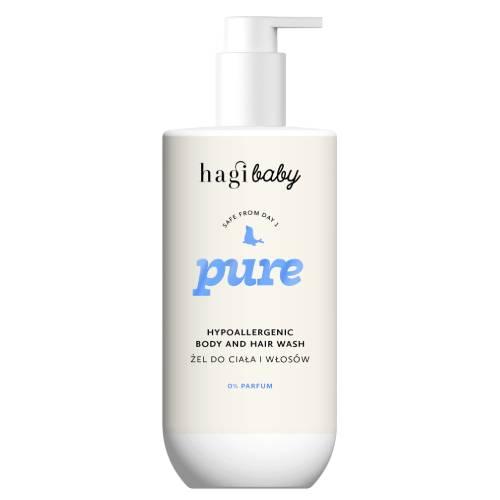 Miniaturka artykułu - Hagi Baby Pure Hipoalergiczny Żel do mycia ciała i włos&oacute;w dla dzieci i niemowląt, 300 ml