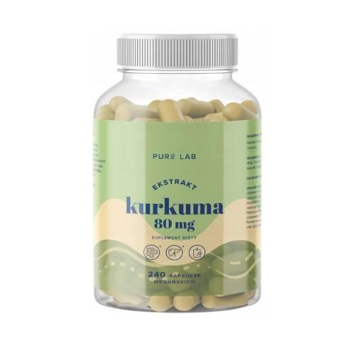 Miniaturka artykułu - PURE LAB Ekstrakt Kurkuma, 240 kapsułek 