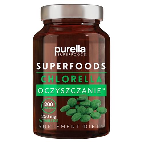 Miniaturka artykułu - Purella Chlorella Oczyszczanie, 200 tabl.