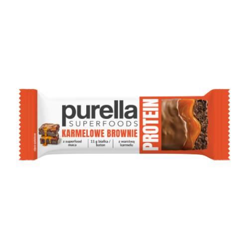 Miniaturka artykułu - PURELLA Protein Bar Baton proteinowy karmelowe brownie, 45g