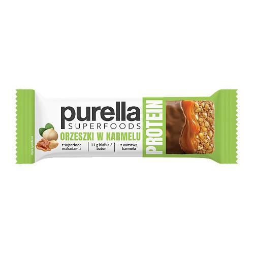 Miniaturka artykułu - PURELLA Protein Bar Baton proteinowy orzeszki w karmelu, 45g