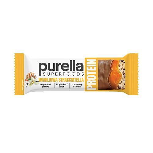 Miniaturka artykułu - PURELLA Protein Bar Baton proteinowy waniliowa straciatella, 45g