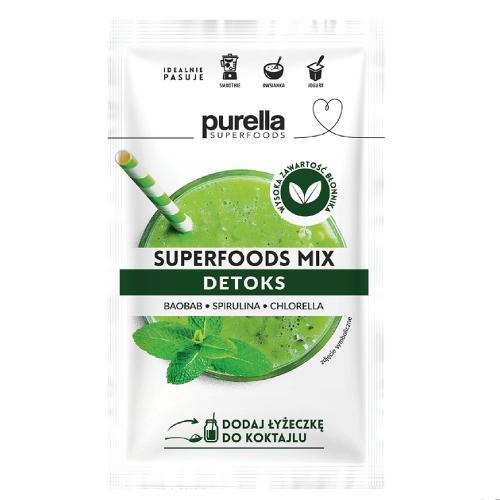Miniaturka artykułu - PURELLA SuperFoods Mix Detoks, 40g  KR&Oacute;TKA DATA 30.06.2026