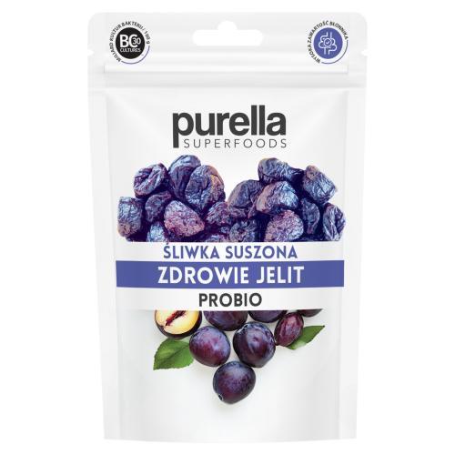 Zdjęcie produktu - Purella Superfoods Śliwka suszona Probio, 100 g KR&Oacute;TKA DATA 30.06.2026