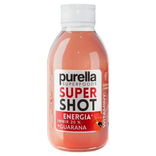 Miniaturka artykułu - PURELLA SuperShot Energia imbir + guarana, 100 ml KR&Oacute;TKA DATA 19.11.2026