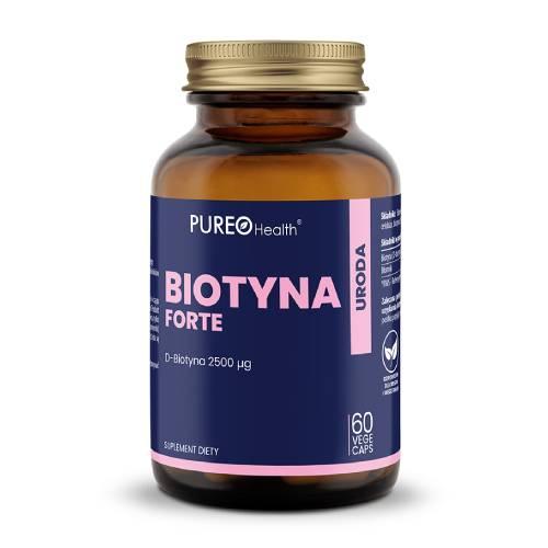 Miniaturka artykułu - Pureo Health Biotyna forte, 60 kaps.