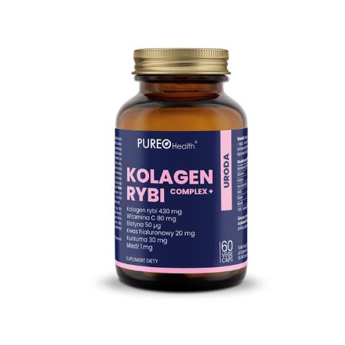 Miniaturka artykułu - PUREO Health Kolagen Rybi Complex+, 60kaps.