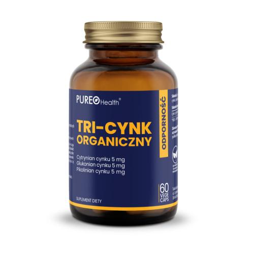 Miniaturka artykułu - PUREO HEALTH Tri-cynk, 60 kapsułek