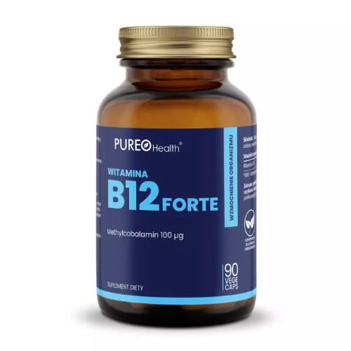 Miniaturka artykułu - Pureo Health Witamina B12 Forte, 90 kaps.