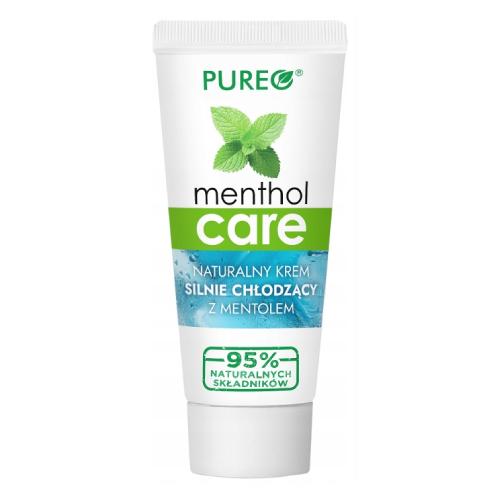 Miniaturka artykułu - PUREO Menthol Care Naturalny krem silnie chłodzący z mentolem, 100g