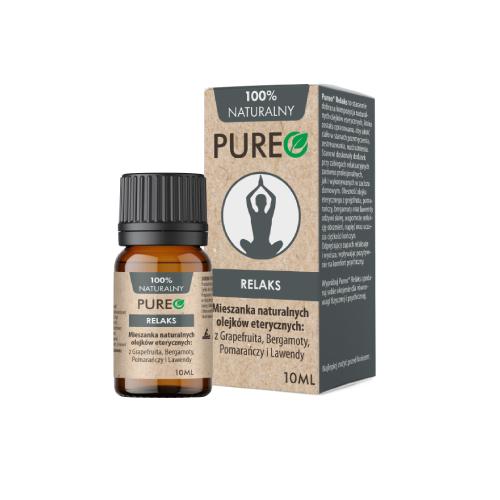 Miniaturka artykułu - PUREO Relaks mieszanka naturalnych olejk&oacute;w eterycznych, 10ml