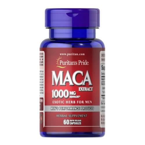 Miniaturka artykułu - PURITAN'S PRIDE Maca extract 1000mg, 60kap.