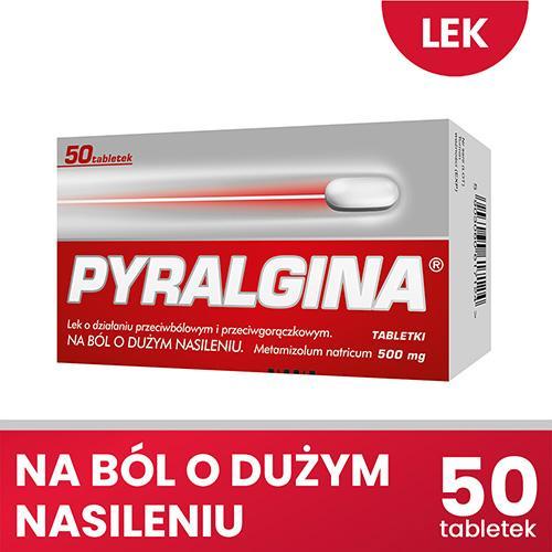 Miniaturka artykułu - Pyralgina 500mg, 50 tabletek USZKODZONE TEKTUROWE OPAKOWANIE (1szt.)