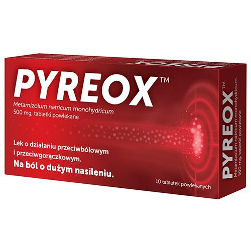Miniaturka artykułu - Pyreox 500 mg, 10 tabletek powlekanych