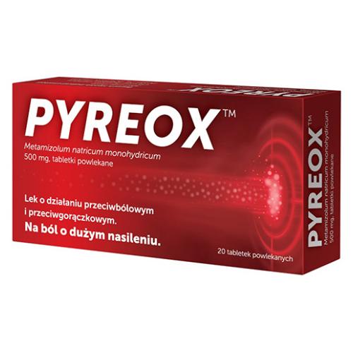 Miniaturka artykułu - Pyreox 500 mg, 20 tabletek powlekanych