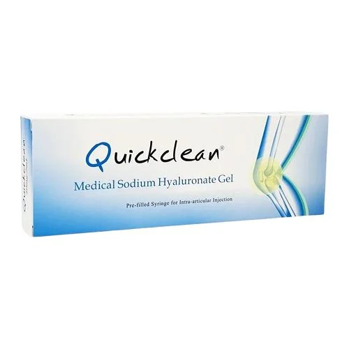 Miniaturka artykułu - Quickclean Medyczny żel Hialuronian sodu, żel dostawowy 20mg/2ml, 1 amp.-strz. KR&Oacute;TKA DATA 19.10.2026