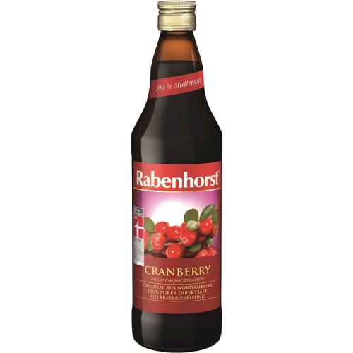 Miniaturka artykułu - RABENHORST Sok z żurawiny bezpośrednio tłoczony, 750ml