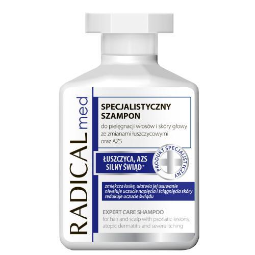 Miniaturka artykułu - Radical Med Szampon do pielęgnacji włos&oacute;w i sk&oacute;ry głowy ze zmianami łuszczycowymi i AZS, 300ml USZKODZONE/ BRAK ORYGINALNEGO  KORKA