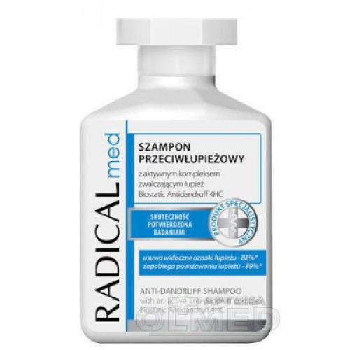 Miniaturka artykułu - RADICAL MED Szampon przeciwłupieżowy, 300ml USZKODZONY PLASTIKOWY KOREK