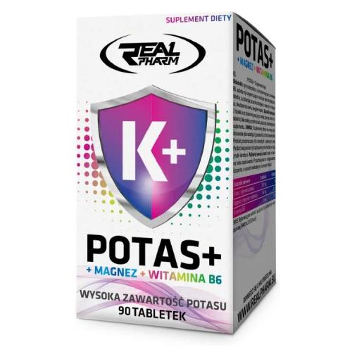 Miniaturka artykułu - Real Pharm Potas + Magnez + B6 - 90tabl.