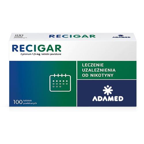 Miniaturka artykułu - Recigar, 1,5 mg, tabletki powlekane, 100 tabletek USZKODZONE OPAKOWANIE TEKTUROWE