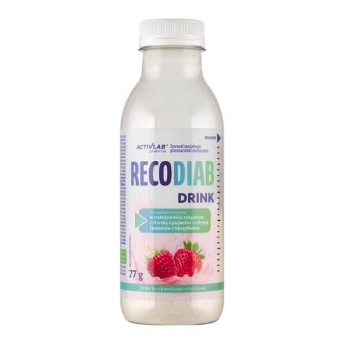 Miniaturka artykułu - Recodiab Drink smak truskawkowo-malinowy, 77 g - do postępowania dietetycznego w niedożywieniu 