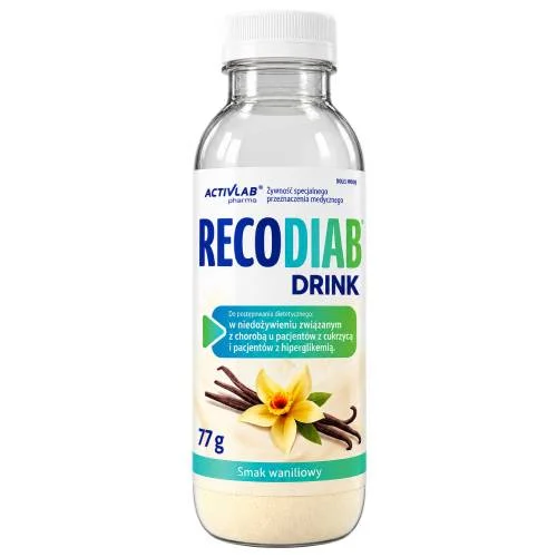Miniaturka artykułu - ActivLab Pharma Recodiab Drink smak waniliowy, 77 g