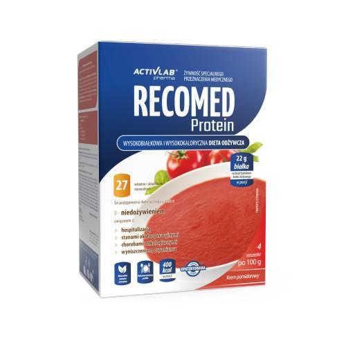 Miniaturka artykułu - RECOMED Protein Proszek o smaku kremu pomidorowego, 4 saszetki
