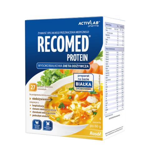 Miniaturka artykułu - Recomed Protein Proszek o smaku rosołu, 4 sasz.