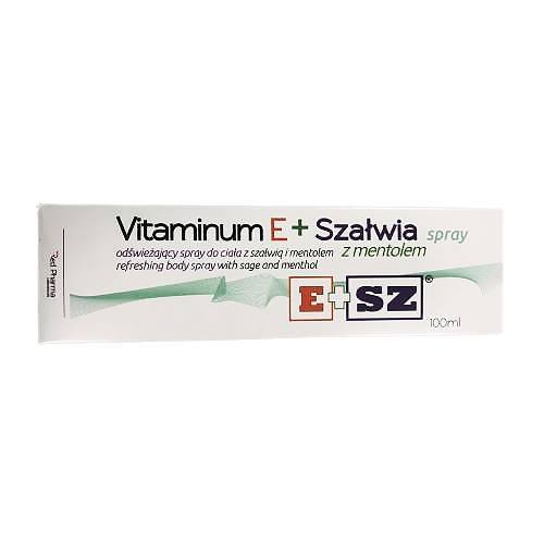 Zdjęcie produktu - Red Pharma Vitaminum E + Szałwia Spray z mentolem, 100ml KR&Oacute;TKA DATA 31.07.2026