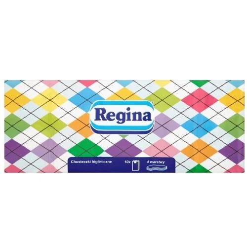 Miniaturka artykułu - REGINA Chusteczki higieniczne 4- warstwowe, 10paczek po 9szt. USZKODZONE FOLIOWE OPAKOWANIE