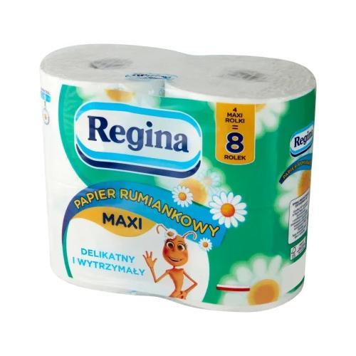 Miniaturka artykułu - REGINA Papier toaletowy rumiankowy maxi, 4szt. USZKODZONE OPAKOWANIE ZBIORCZE