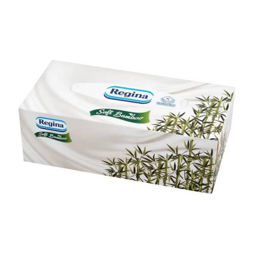 Miniaturka artykułu - REGINA Soft Bamboo Chusteczki kosmetyczne, 96 sztuk