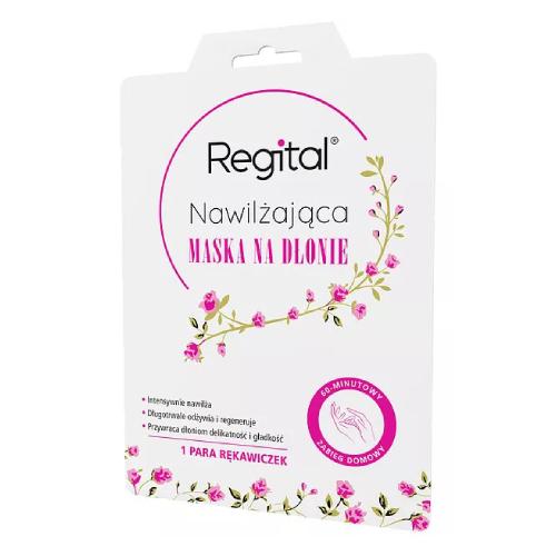 Miniaturka artykułu - REGITAL Nawilżająca maska na dłonie, 1 para rękawiczek