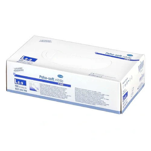 Miniaturka artykułu - Rękawice PEHA-SOFT diagnostyczne nitrile fino rozm. L - 150szt.