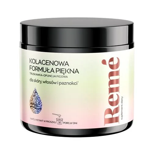 Miniaturka artykułu - REME Kolagenowa Formuła Piękna Truskawka-Opuncja Figowa, 150g KR&Oacute;TKA DATA 15.11.2026