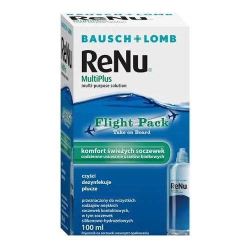 Miniaturka artykułu - ReNu Multiplus Płyn do pielęgnacji soczewek kontaktowych, 100 ml USZKOZONE TEKTUROWE OPAKOWANIE