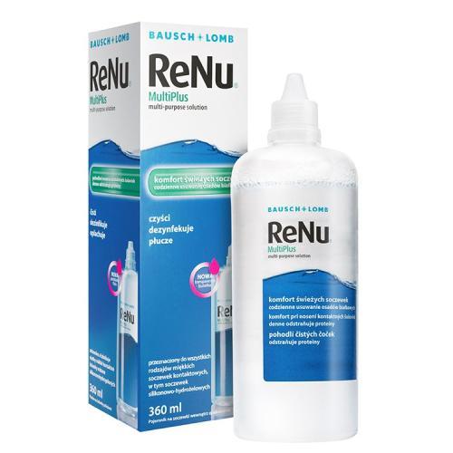 Miniaturka artykułu - ReNu Multiplus Płyn do pielęgnacji soczewek kontaktowych, 360 ml USZKODZONE TEKTUROWE OPAKOWANIE