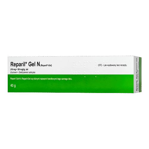 Miniaturka artykułu - Reparil Gel N Żel (10 mg + 50 mg)/g, 40 g Delfarma