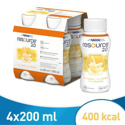 Miniaturka artykułu - Resource 2.0 smak waniliowy płyn, 4x200ml USZKODZONE TEKTUROWE OPAKOWANIE