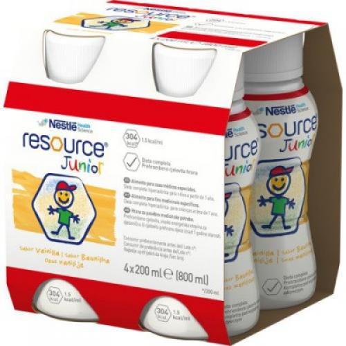 Miniaturka artykułu - Resource Junior wanilia - 4 x 200 ml BRAK 1 BUTELECZKI 3x200ml