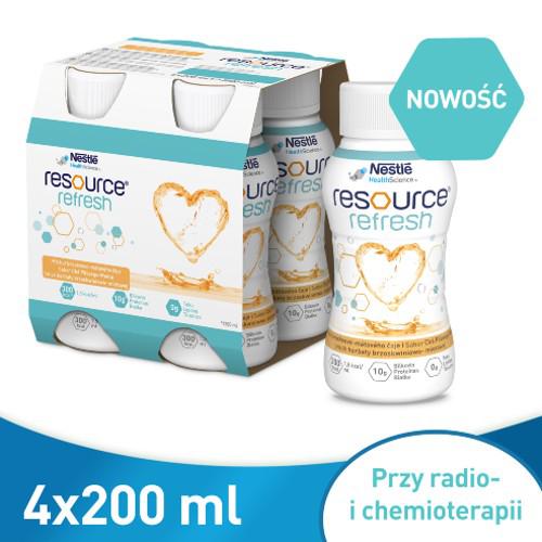 Miniaturka artykułu - RESOURCE REFRESH o smaku herbaty brzoskwiniowo - miętowej, 4x200ml