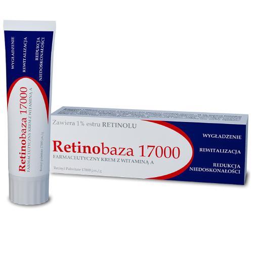 Miniaturka artykułu - Retinobaza 17000 Krem z witaminą A, 30g USZKODZONE / BRAK TEKTUROWEGO OPAKOWANIA